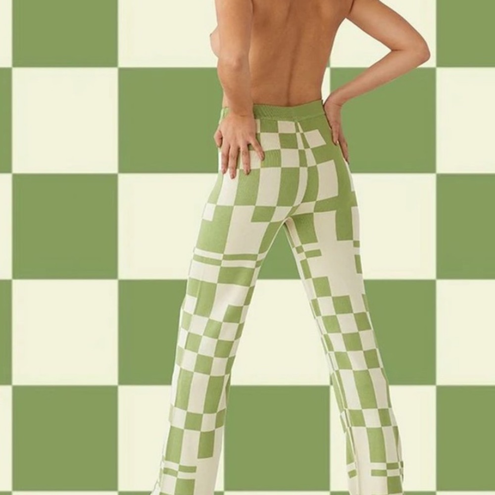 Puerto Green Pixel Pants by Paloma Wool (no. 683)